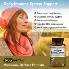 Five organic mushrooms used in the blend: Reishi, Chaga, Maitake, Shiitake, Turkey Tail