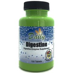 Daily's Digestine bottle label with digestive enzymes