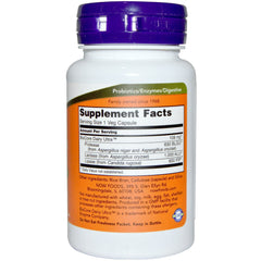 Bottle label showing serving size 1 vegetable capsule
