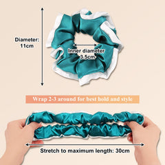 DAISYSILK silk scrunchie close-up shows smooth surface to prevent snagging.