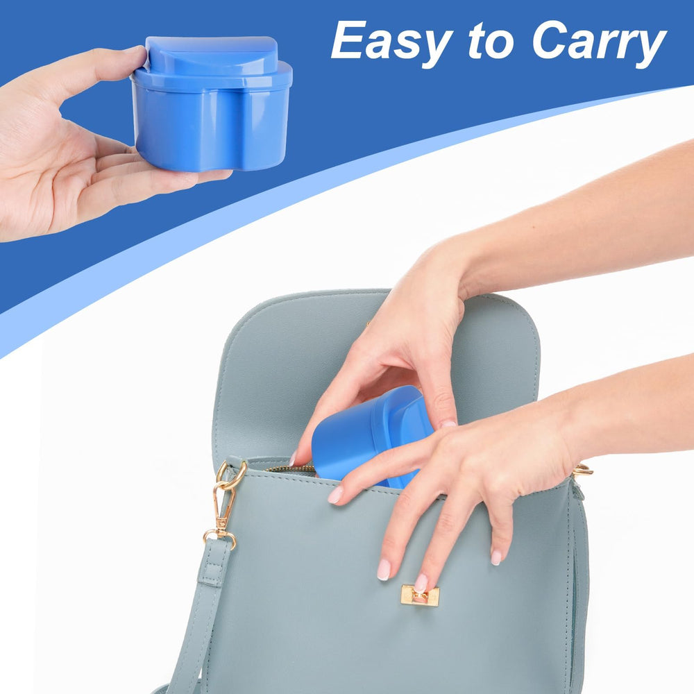 Denture care set and holder box in PVC