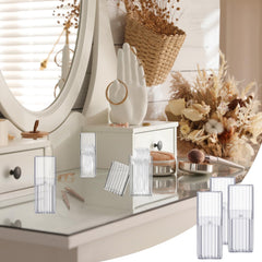 White travel case for floss, toothpicks, and cotton swabs