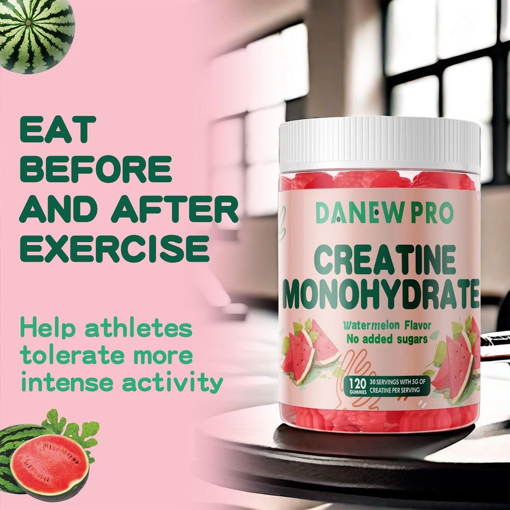 Lifestyle setup with gym equipment and DANEW gummies
