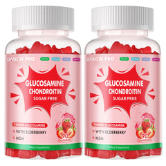 DANEW Pro Glucosamine Chondroitin Gummies strawberry flavor packaging and bottle - 2 pack