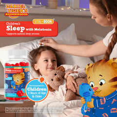 Allergen-free, vegan, and gluten-free label for Daniel Tiger gummies