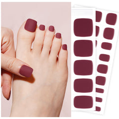 DANNI & TONI matte red gel toe strips packaging ready for home pedicure
