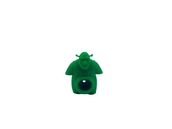 Close-up of the Daodan Shrek Pooping Toothpaste Cap showing non-toxic design