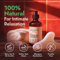 Cozy date-night scene with massage oil for bedtime therapy