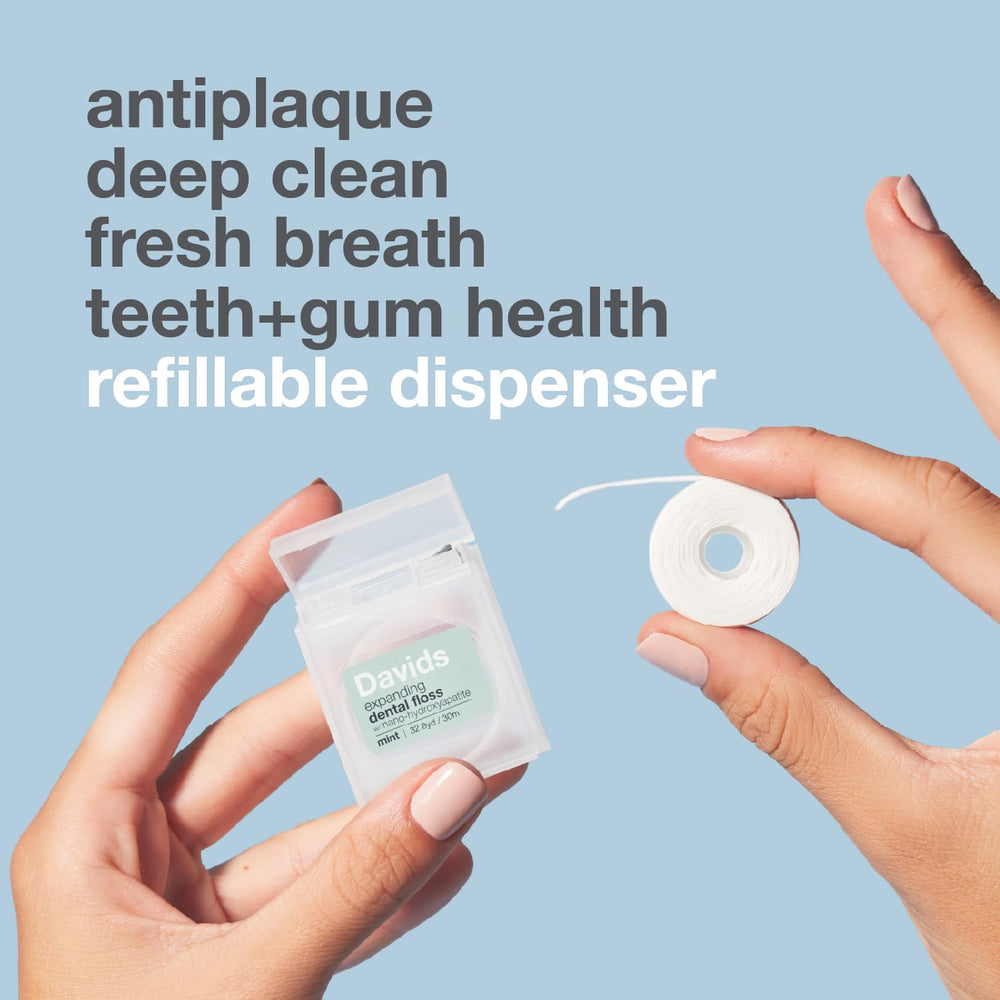 Hydroxyapatite-enhanced floss for remineralization.