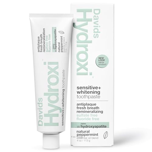 Davids Hydroxi toothpaste bottle with mint packaging