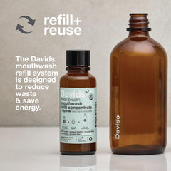 Sustainable packaging: refillable bottle and concentrate for reuse