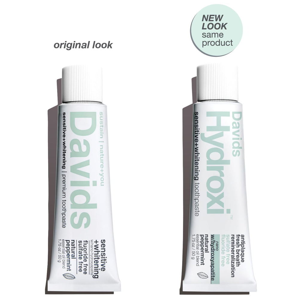 Packaging for Davids Hydroxi fluoride-free toothpaste