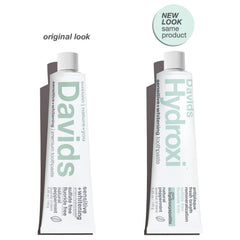 Packaging box of Davids Hydroxi toothpaste