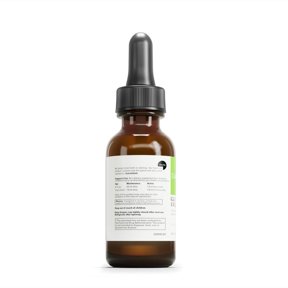 Nutrition facts and serving size for Gluconic DMG Liquid 300mg