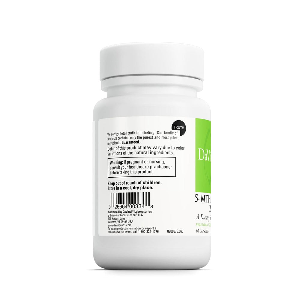Supplement facts panel close-up