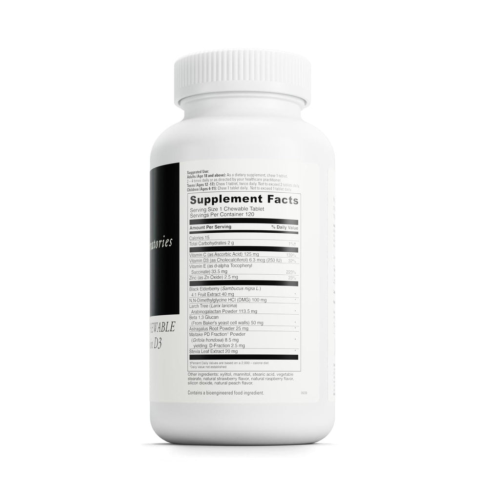 Close-up of Immuni-DMG chewable tablets showing texture