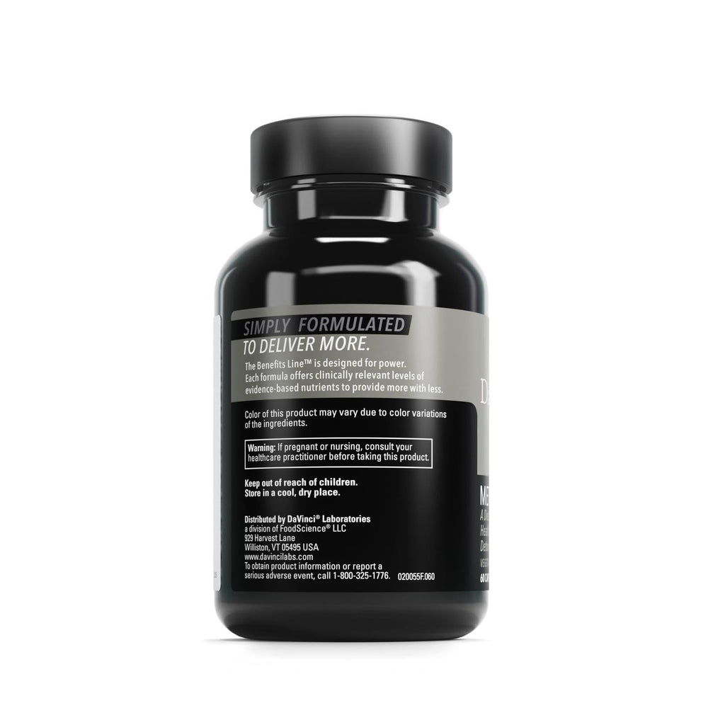 Supplement facts panel for DaVinci Labs Methyl Benefits