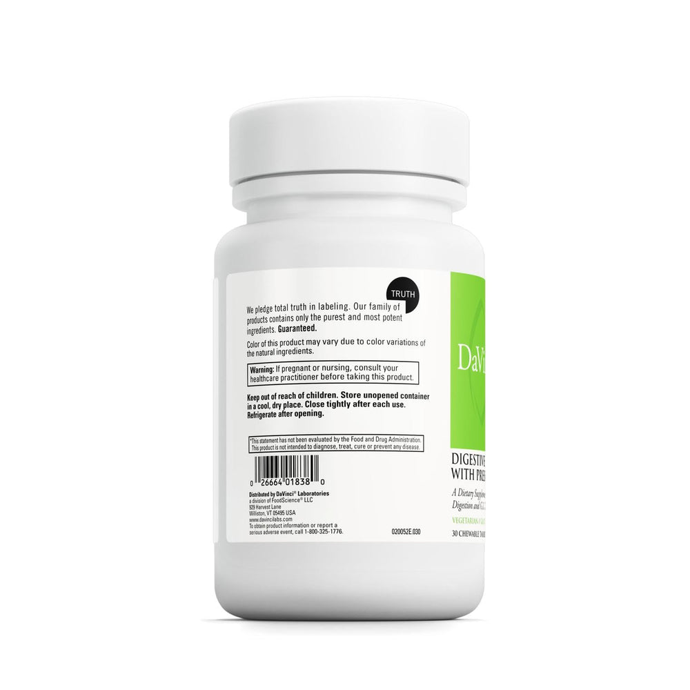 Orange-flavored vegetarian, gluten-free probiotic chewable tablet illustration
