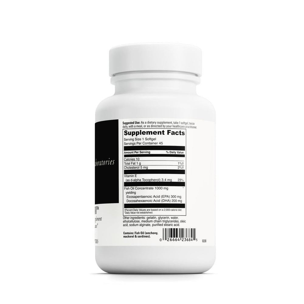 Ingredients list for DAVINCI Omega-3 1000