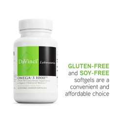 Box and bottle packaging of DAVINCI Omega-3 1000