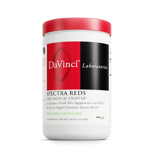 Front of DAVINCI Labs Spectra Reds packaging