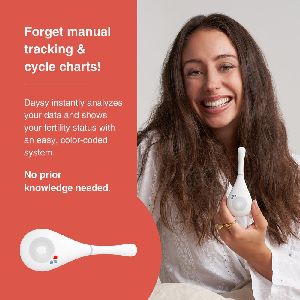 Daysy app interface displaying cycle tracking data