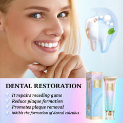 Foam texture of Dazzle White toothpaste resembling quicksand