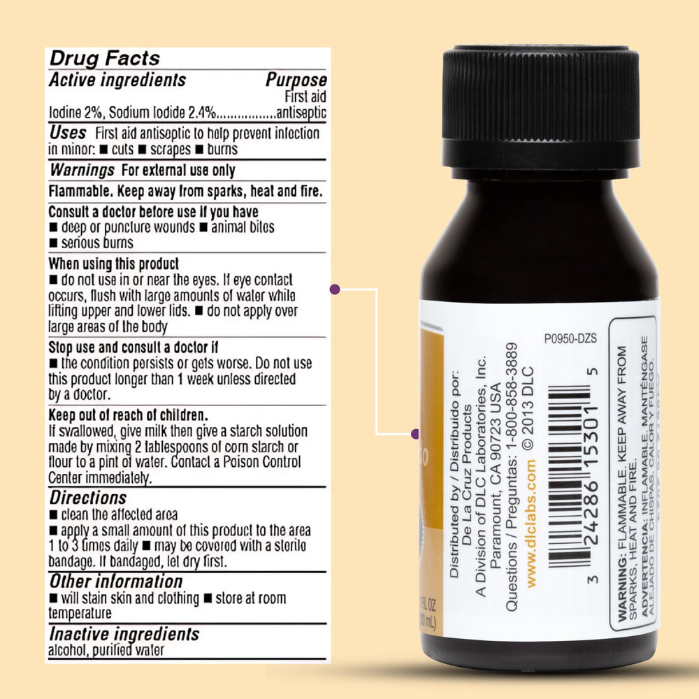 Using iodine tincture on minor wounds