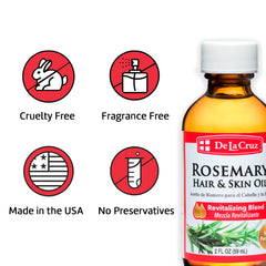 De La Cruz Rosemary Oil Blend refreshing rosemary aroma and calming routine.