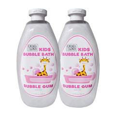 Two large bottles of Dead Sea Collection Bubble Bath for Kids with Bubble Gum Scent
