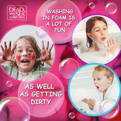 Playful bath time with bubbles and bubble-gum scent