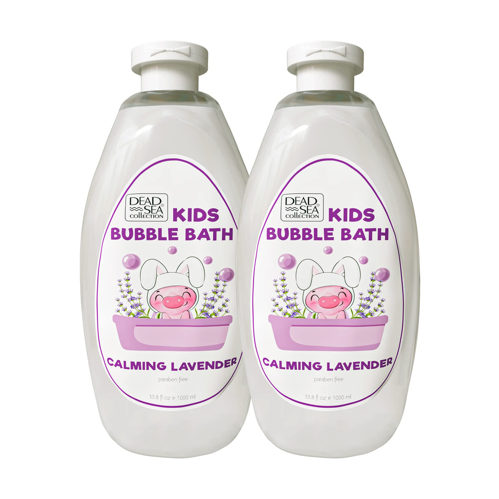 Two large bottles of Dead Sea Collection Bubble Bath for Kids with Lavender