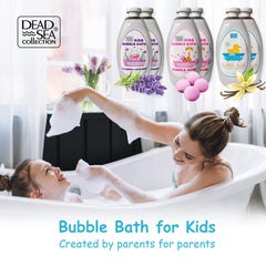 Bubble bath with long-lasting bubbles designed for children