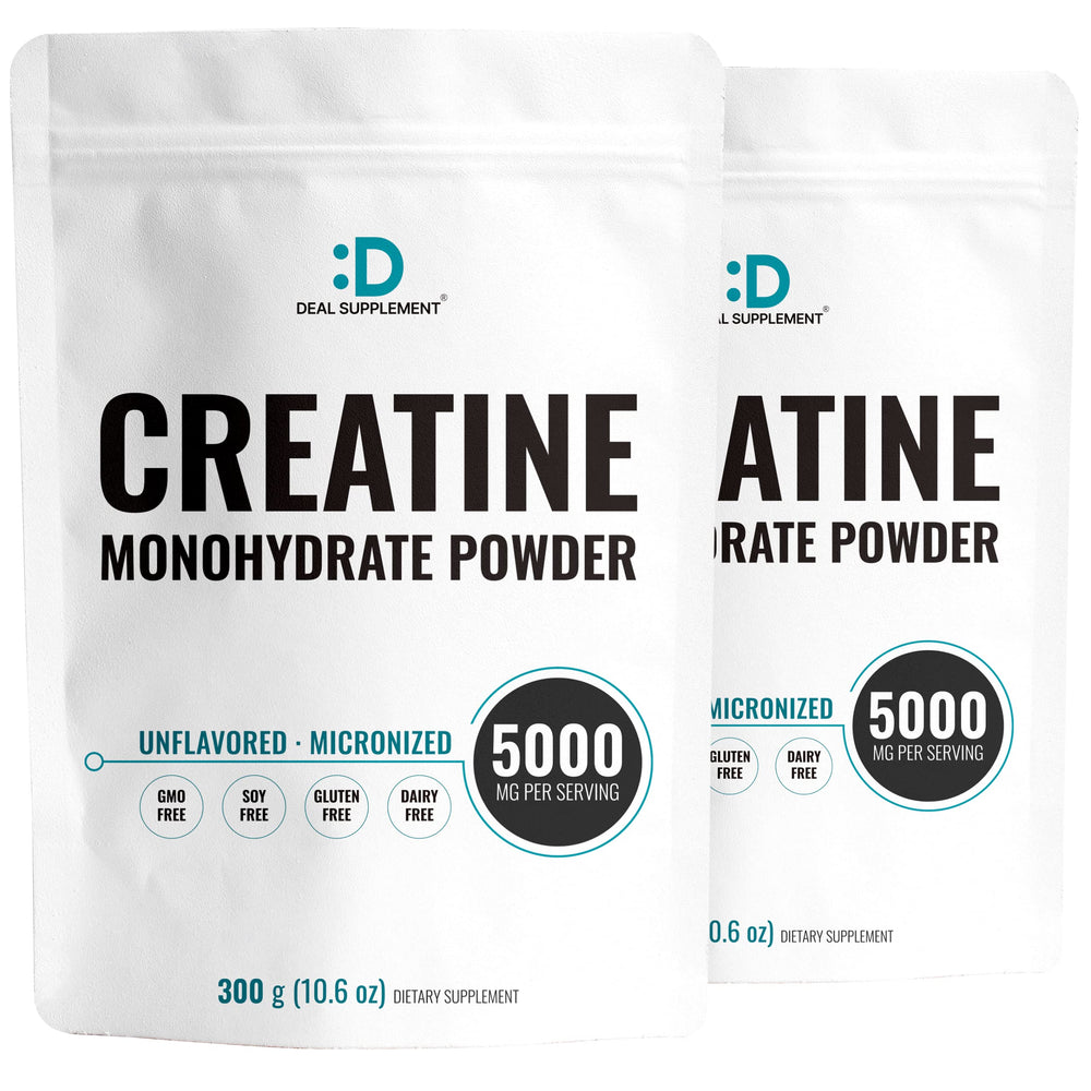 Deal Supplement micronized creatine monohydrate powder in container