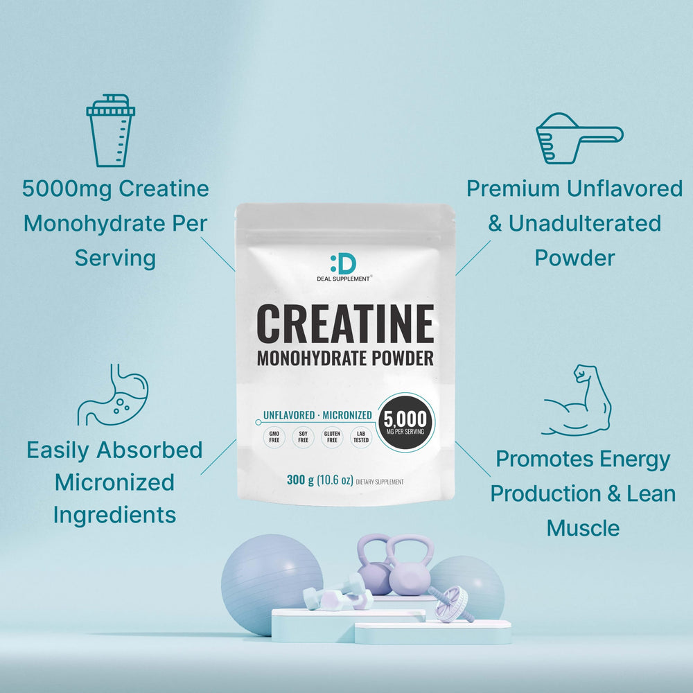 Creatine monohydrate powder dissolving easily in a beverage