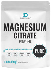 Deal Supplement Magnesium Citrate Powder 500mg 3lb pouch – unflavored