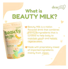 Two packs of Dear Face Beauty Milk with Japanese Collagen Melon flavor