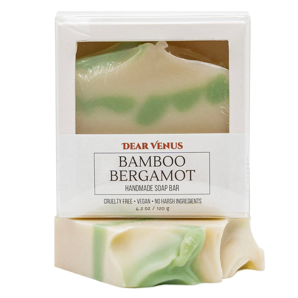 Dear Venus Bamboo Bergamot soap bar wrapped for premium cleansing.