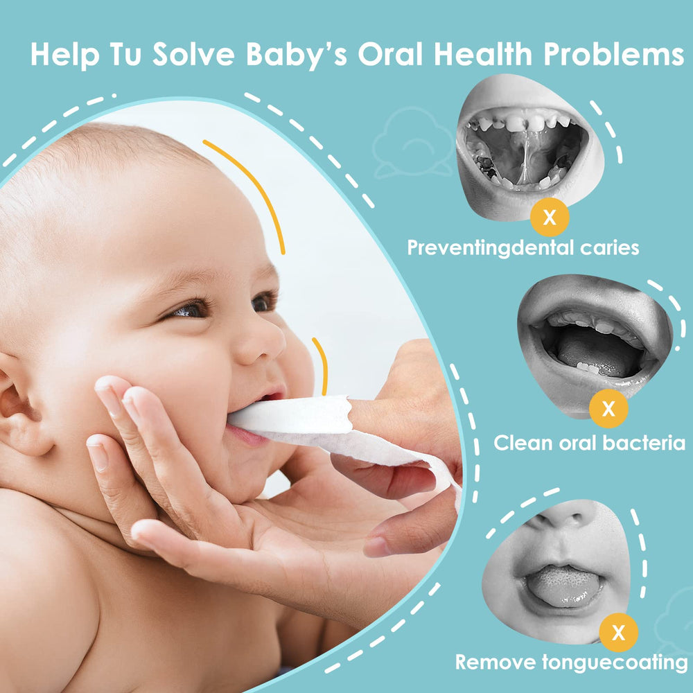 Independent sealed disposable baby oral care wipes