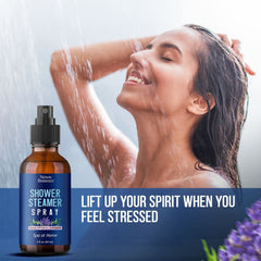 Shower spray for clearer breathing and soothing scent