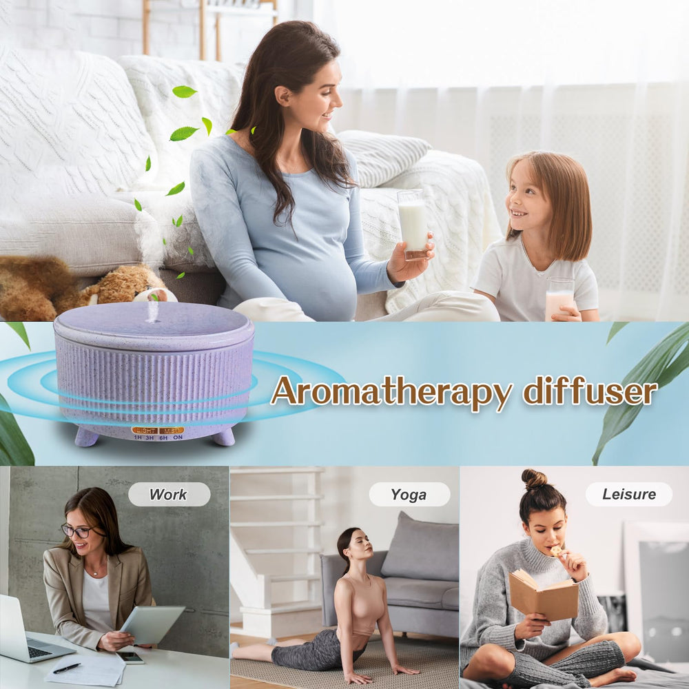 Purple bedroom decor diffuser in living space