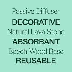 Lava rock diffuser styled as home decor in living room