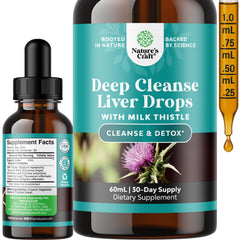 Deep Liver Cleanse Liquid Drops 60 ml bottle with dropper