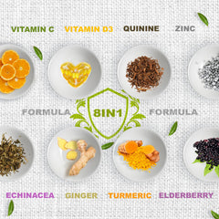 Elderberry and Echinacea graphic on Defence360 packaging