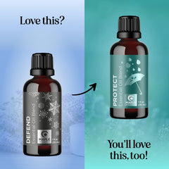 Packaging and label of Defend Cleaning Essential Oil Blend