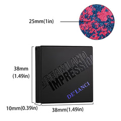 DE'LANCI packaging and brand logo emphasize premium talc-free formula ready to wear.