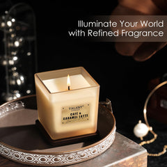 Fragrance candle in stylish room setting