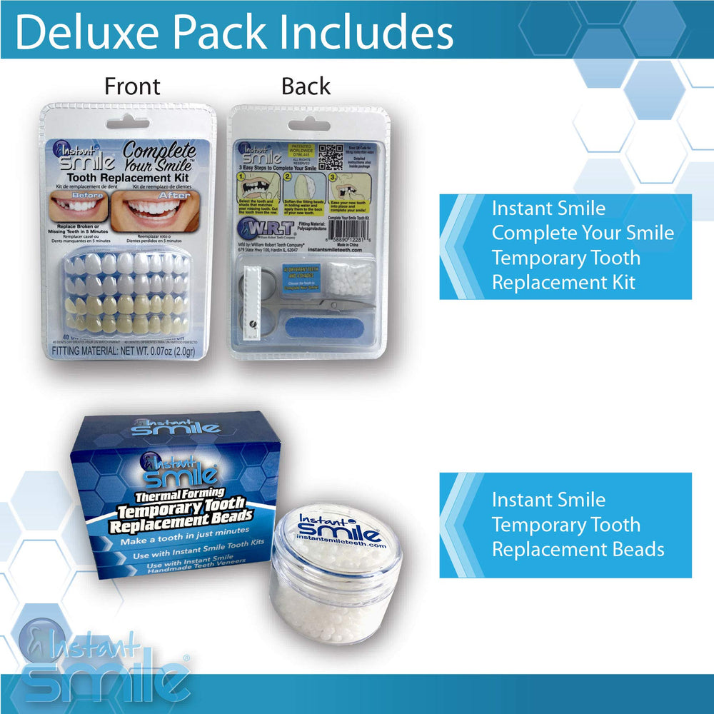 Deluxe Pack contents showing teeth, beads, and tools