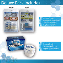 Deluxe Pack contents layout with teeth, beads, and accessories.