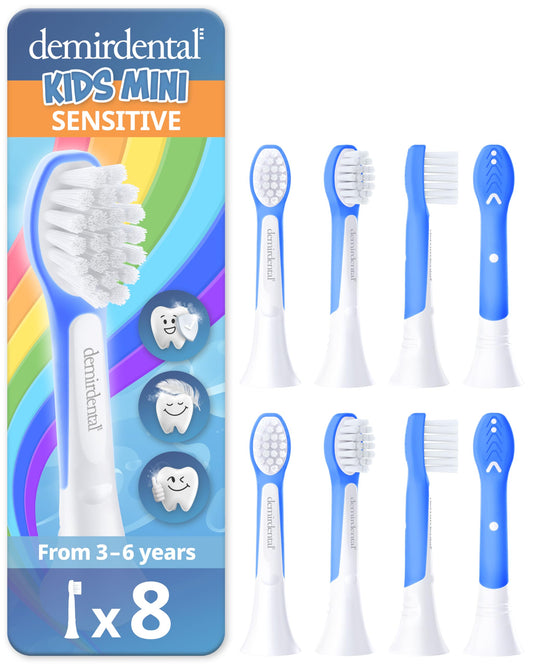 Demirdental Kids Mini Toothbrush Heads in dark blue – close-up
